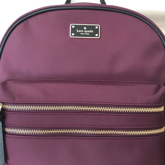 Bradley Wilson Road deep plum Backpack kate spade - Picture 3 of 7